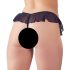 Cottelli - tanga preta com pérolas e detalhes abertos - L