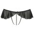 Cottelli - tanga preta com pérolas e detalhes abertos - L