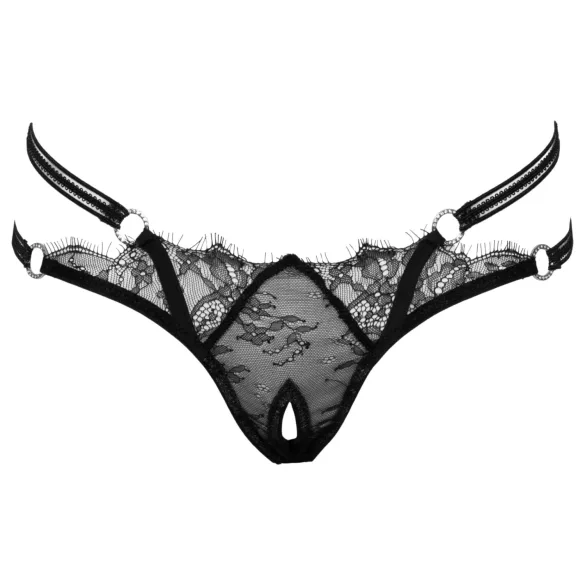 Cottelli - tanga aberta com anel - luxo - preto