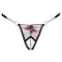 Tanga Cottelli - luxo bordado lírio (preto e branco)