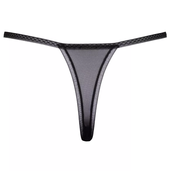 Cottelli - tanga bordado de lírio - luxo - preto e branco