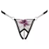 Cottelli - tanga bordado de lírio - luxo - preto e branco - M/L