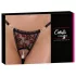 Cottelli - tanga com pérolas luxo rosa - renda preta