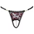 Cottelli - tanga com pérolas luxo rosa - renda preta