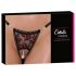 Cottelli - Tanga Luxuosa com Rosas e Pérolas (Preto) - M/L