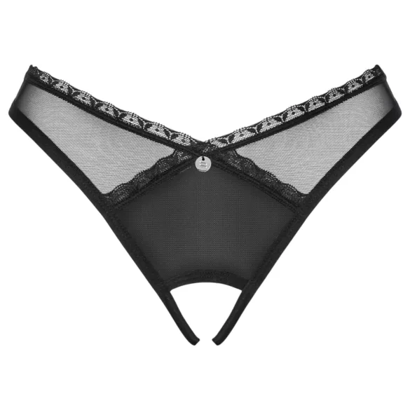 Obsessive - tanga aberta - renda preta - XL/XXL