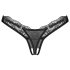 Obsessive - tanga rendado e transparente (preto)