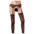 NO:XQSE - Conjunto Suspensório Renda - Preto - M/L
