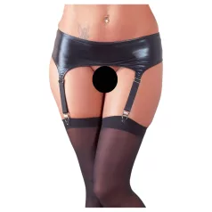 NO:XQSE - Conjunto com cinta-liga efeito brilhante - M