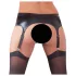 NO:XQSE - Conjunto com cinta-liga efeito brilhante - L