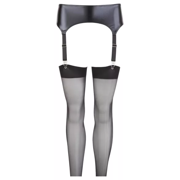 NO:XQSE - Conjunto com cinta-liga efeito brilhante - L