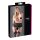 Cottelli Plus Size - Fio dental rendado com ligas (preto) - XL