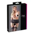 Cottelli Plus Size - cinta-liga rendas plus size - preto - XL