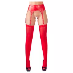 NO:XQSE - conjunto lingerie com ligas - brilho - vermelho