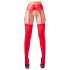 NO:XQSE - Conjunto brilhante com cinta-liga (vermelho)