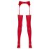 NO:XQSE - Conjunto brilhante com cinta-liga (vermelho)