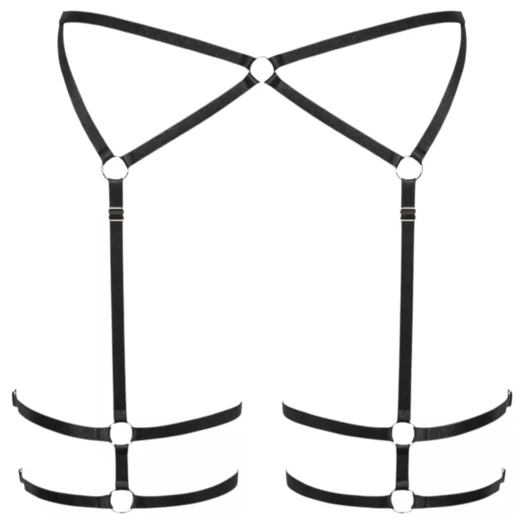 Cottelli - tanga feminina fina - preto - L/XL