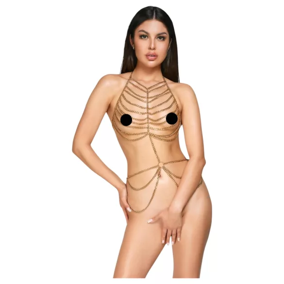 Cottelli - body de correntes - dourado