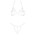 Cottelli - Bikini de correntes com strass - prata