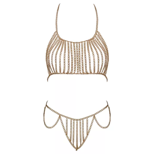 Cottelli - joia corporal com corrente - dourado