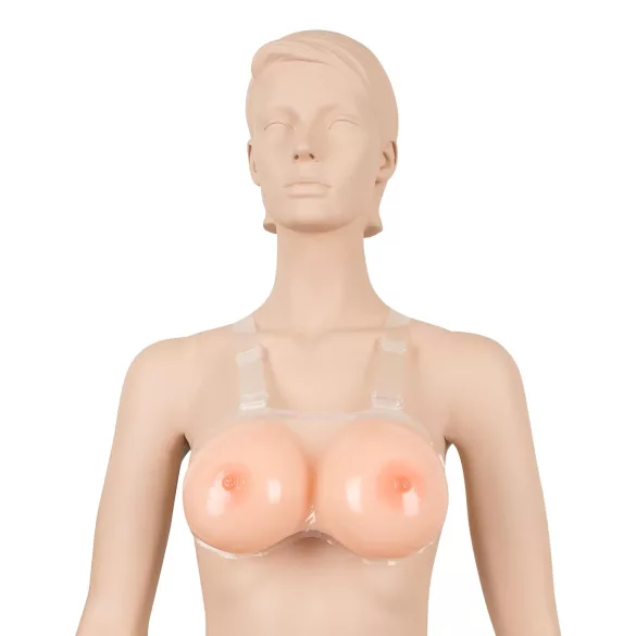 Cottelli - seios falsos de silicone com alças - push-up - 2x600g