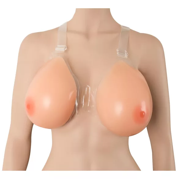 Cottelli - seios falsos push-up de silicone com alças - 2x1200g