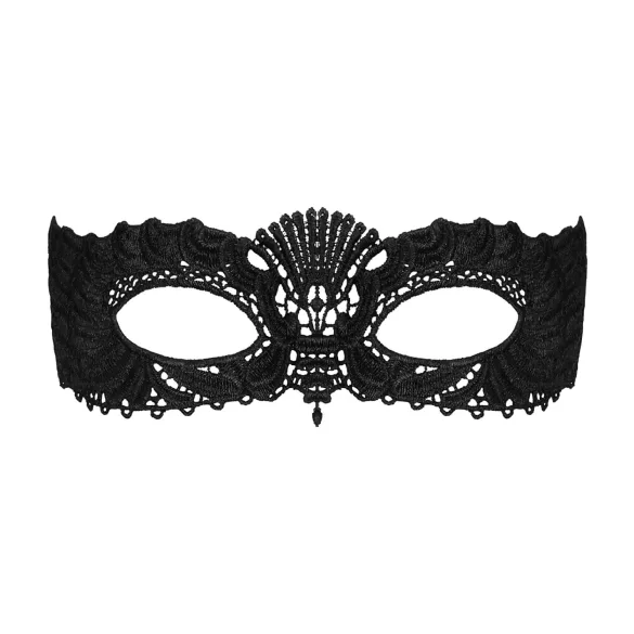 Obsessive - máscara veneziana bordada - preta