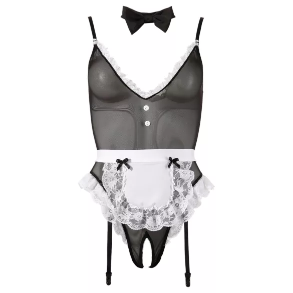 Cottelli - Body fantasia empregada sexy - renda preta - L