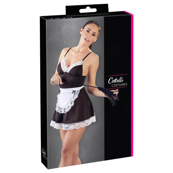 Cottelli - traje de empregada com avental (preto e branco) - L