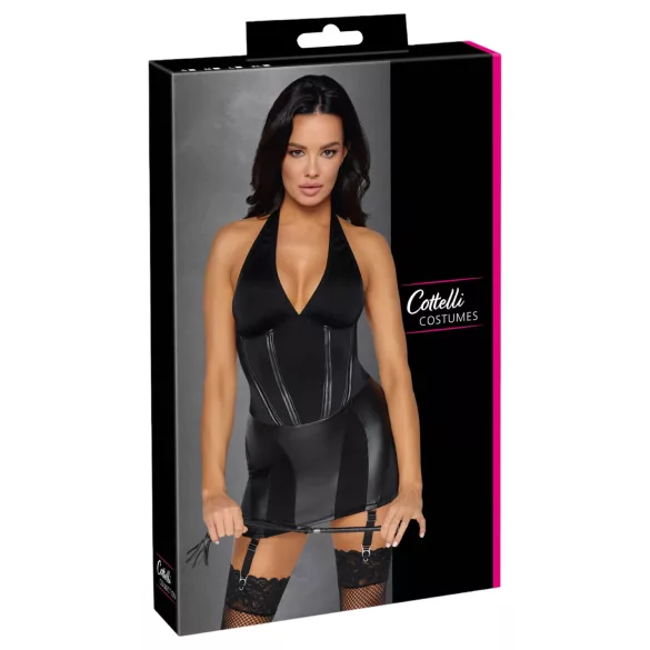 Cottelli - vestido de dominadora com chicote (preto)