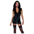 Cottelli - vestido de dominadora com chicote (preto)