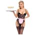 Cottelli - fantasia sexy empregada (preto-rosa)