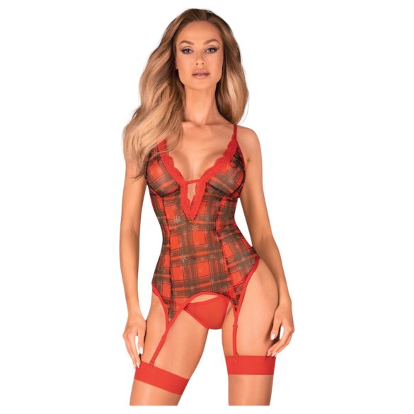 Obsessive Jollymore - Conjunto de lingerie natalina - M/L