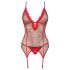 Obsessive Jollymore - Conjunto de lingerie natalina - M/L