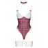 Cottelli - body lingerie xadrez - vermelho - L