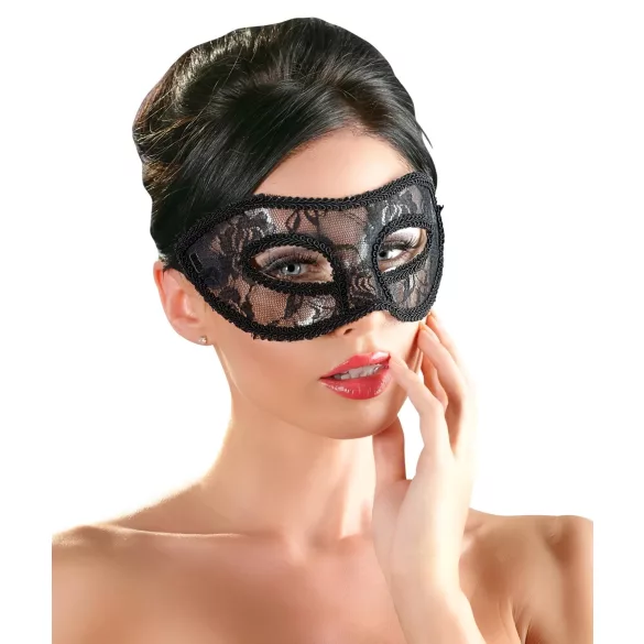 Cottelli - máscara para olhos rendada pré-moldada - preta