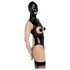 Bad Kitty - body aberto embaixo e em cima com máscara oral - preto - M