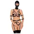 Bad Kitty - conjunto de cinta corporal e máscara - preto