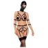 Bad Kitty - conjunto de cinta corporal e máscara - preto - S