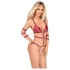 Bad Kitty - corpo bondage cravejado (vermelho) - M