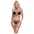 Cottelli - body harness decorativo e tanga - preto - tamanho S-L