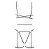 Cottelli - body harness decorativo e tanga - preto - tamanho S-L