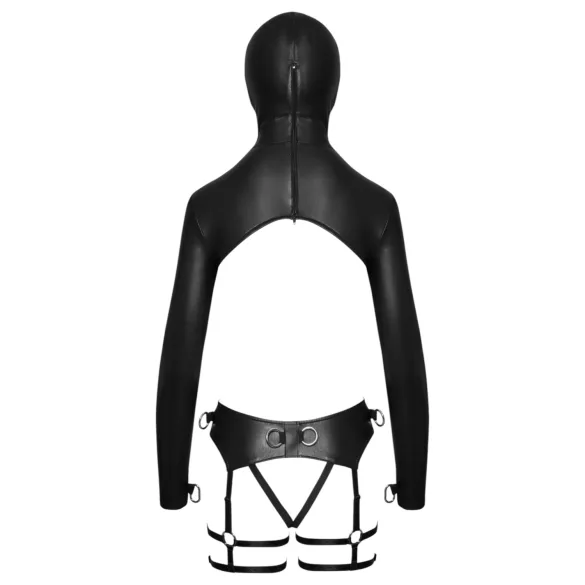 Bad Kitty - conjunto lingerie BDSM - preto - L