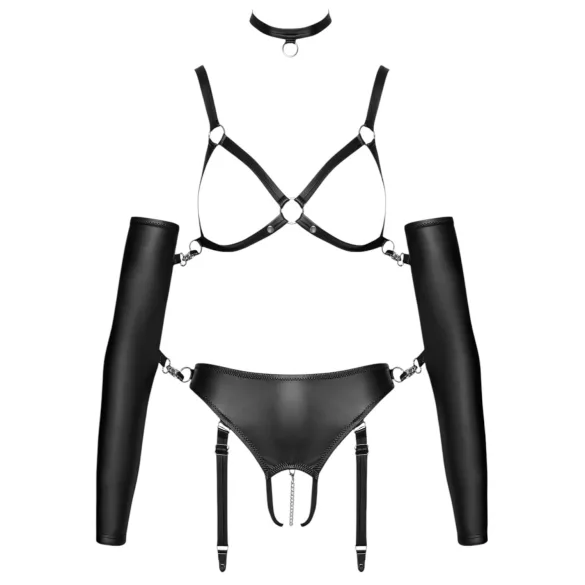 Bad Kitty - arnês corporal bondage - ajustável - preto - L