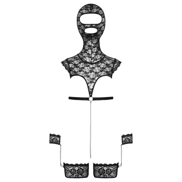 Bad Kitty - conjunto de BDSM em renda (preto)
