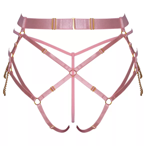 Bad Kitty - arnês com tanga e corrente (rosa)