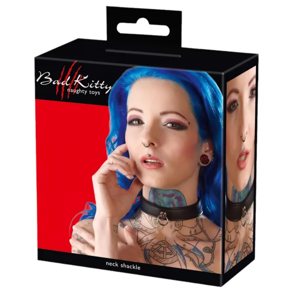 Bad Kitty - coleira para BDSM - couro sintético - preta