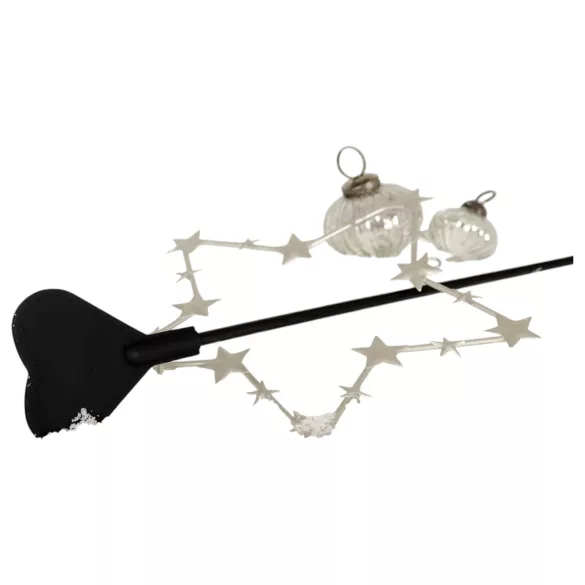 Coração - varinha vibratória silicone - preto