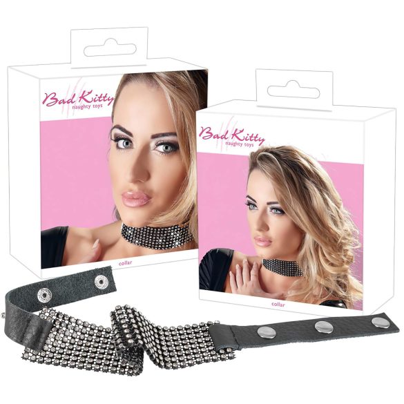 Bad Kitty - Gargantilha com Strass (Preta)