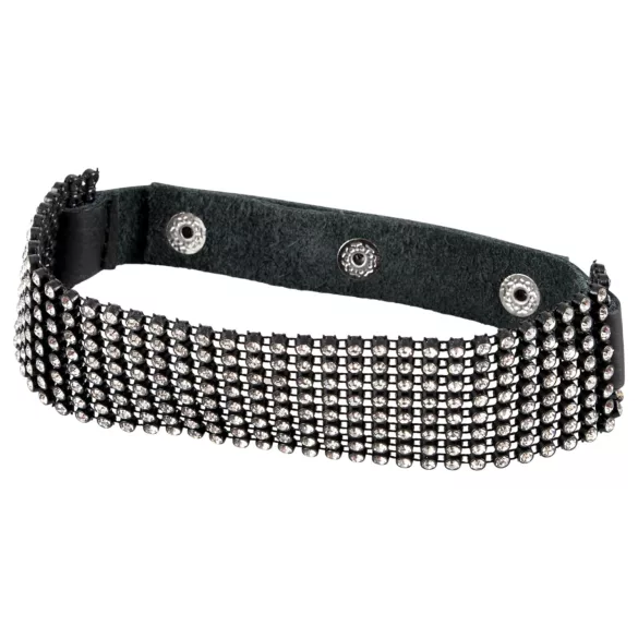 Bad Kitty - coleira com strass - preta